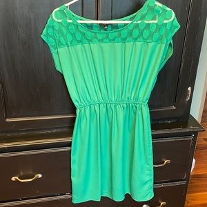 Soprano green polka dot detail dress